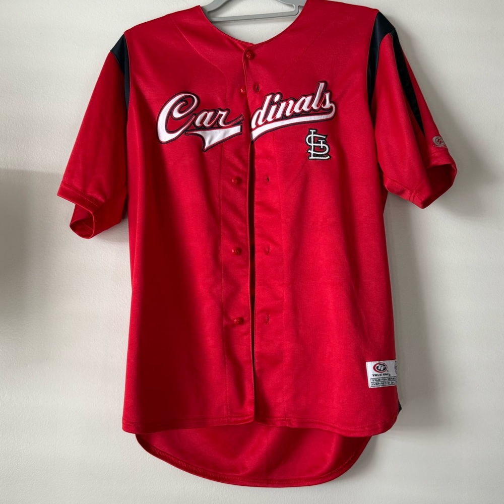 St Louis Cardinals True Fan Red Baseball Jersey size XL EUC
